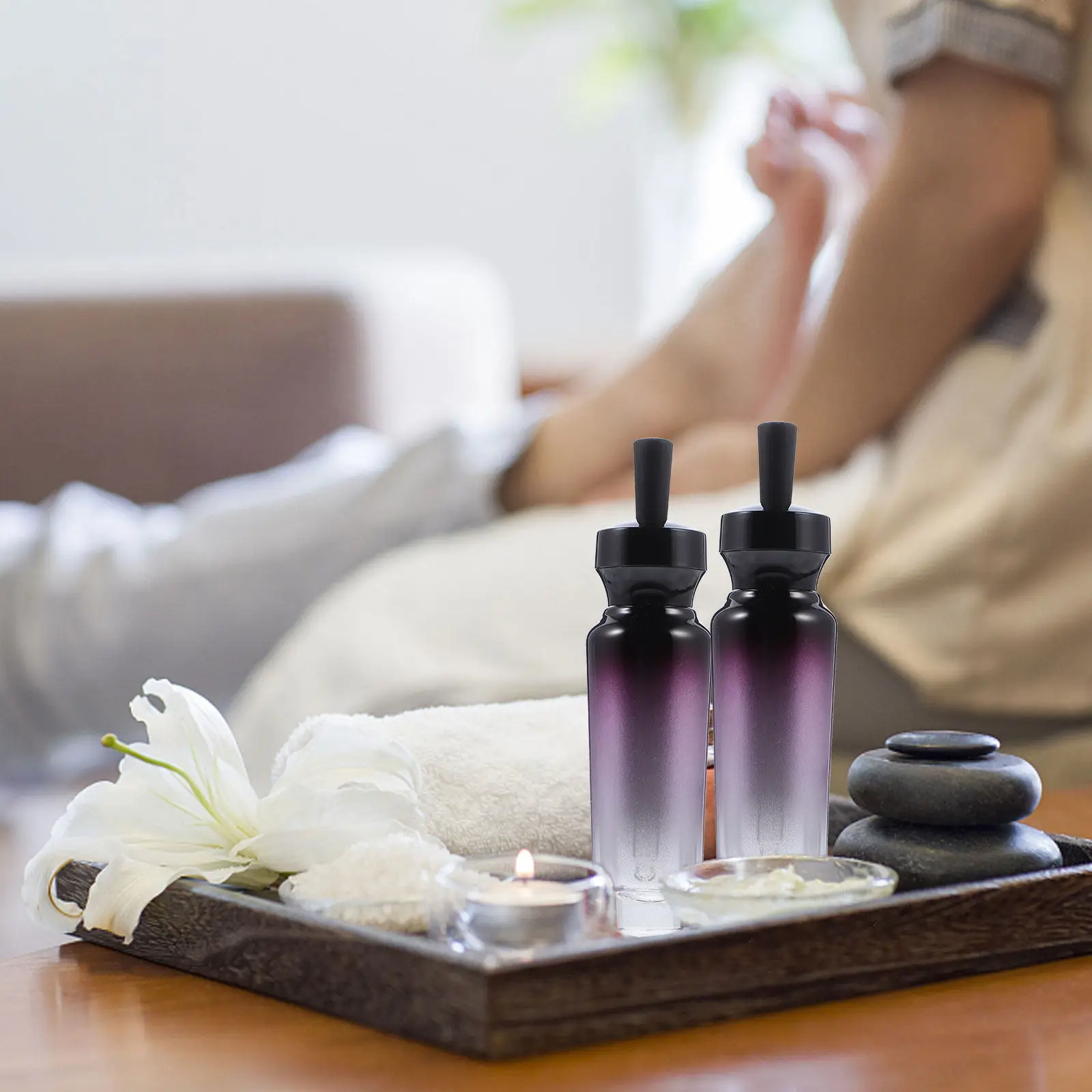 

4Pcs 50Ml Refillable Glass Essential Oil Bottles with Droppers for Aromatherapy Skincare Storage Travel Home Use