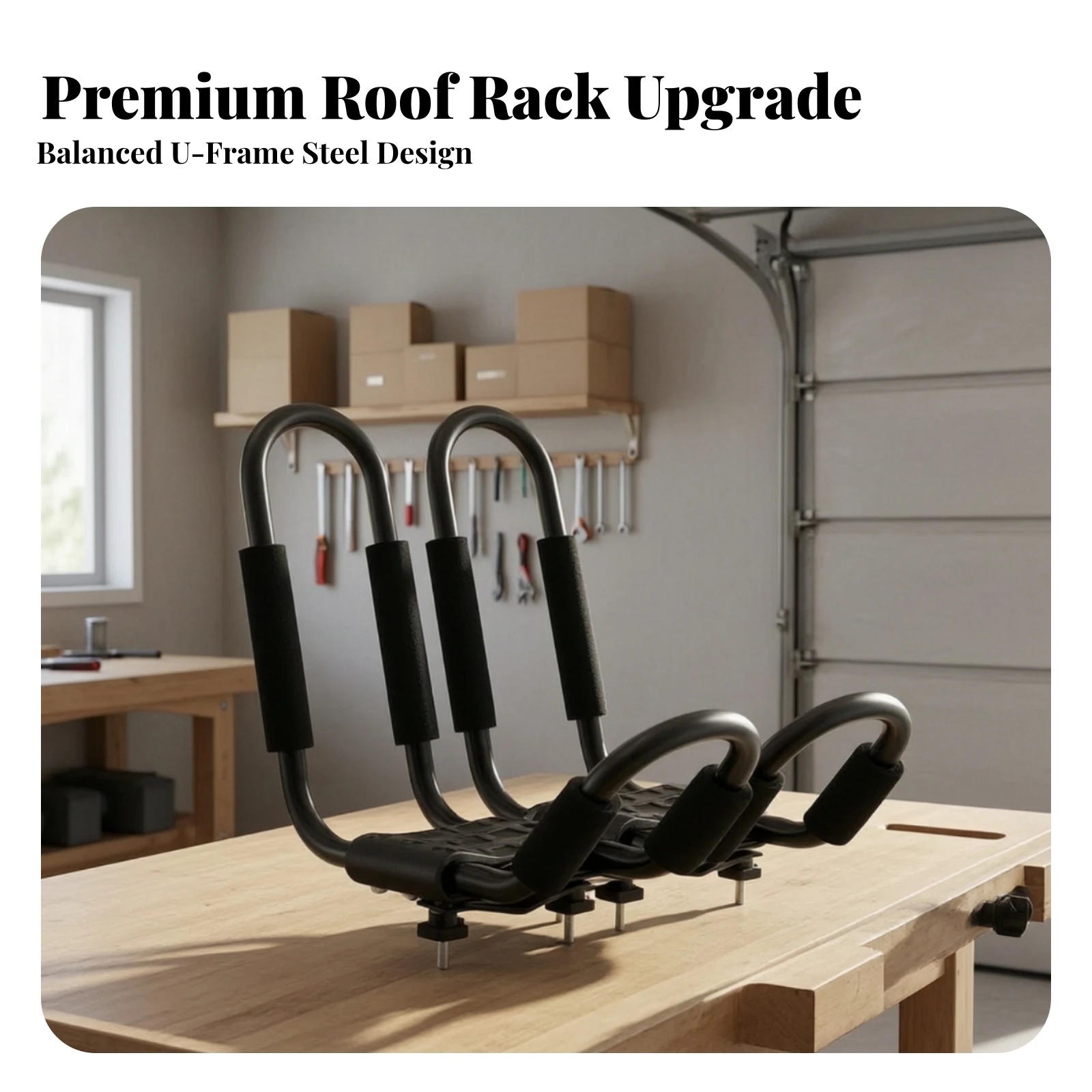 Roof Rack Carrier Secure Car Roof Carrier Padded Reinforced for Outdoor Enthusiasts, Road Trips