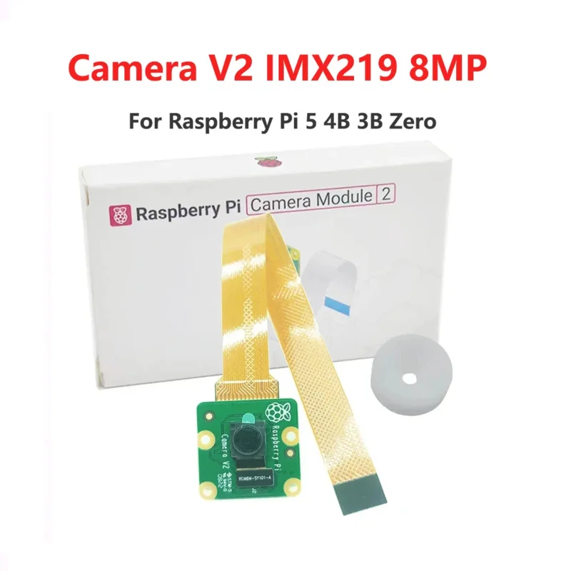 

Официальный Raspberry Pi 5 камера V2 IMX219 8MP веб-модуль для Raspberry Pi Model 4B 3B Zero RPI 5 плата в комплекте