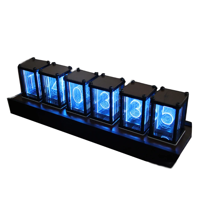 RGB  Glow Tube Clock LED DIY Table Nixie Tube Clock Digital Watch Desk Clocks Lamp Creative Desktop Decoration Birthday Gift