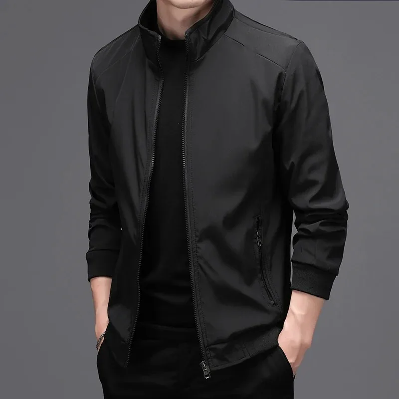 Spring Summer Men Business Jackets Solid Mens Thin  Coats Casual Men's Outerwear Male Coat Bomber Jacket