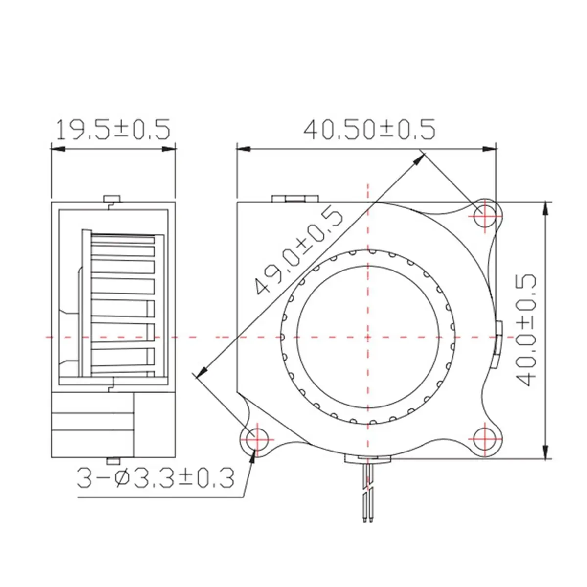 

(B63C) 3D Printer Cooling Fan 40x40x20mm 24V Blower Fan for Reprap Heated Bed Filament Cooling 24V