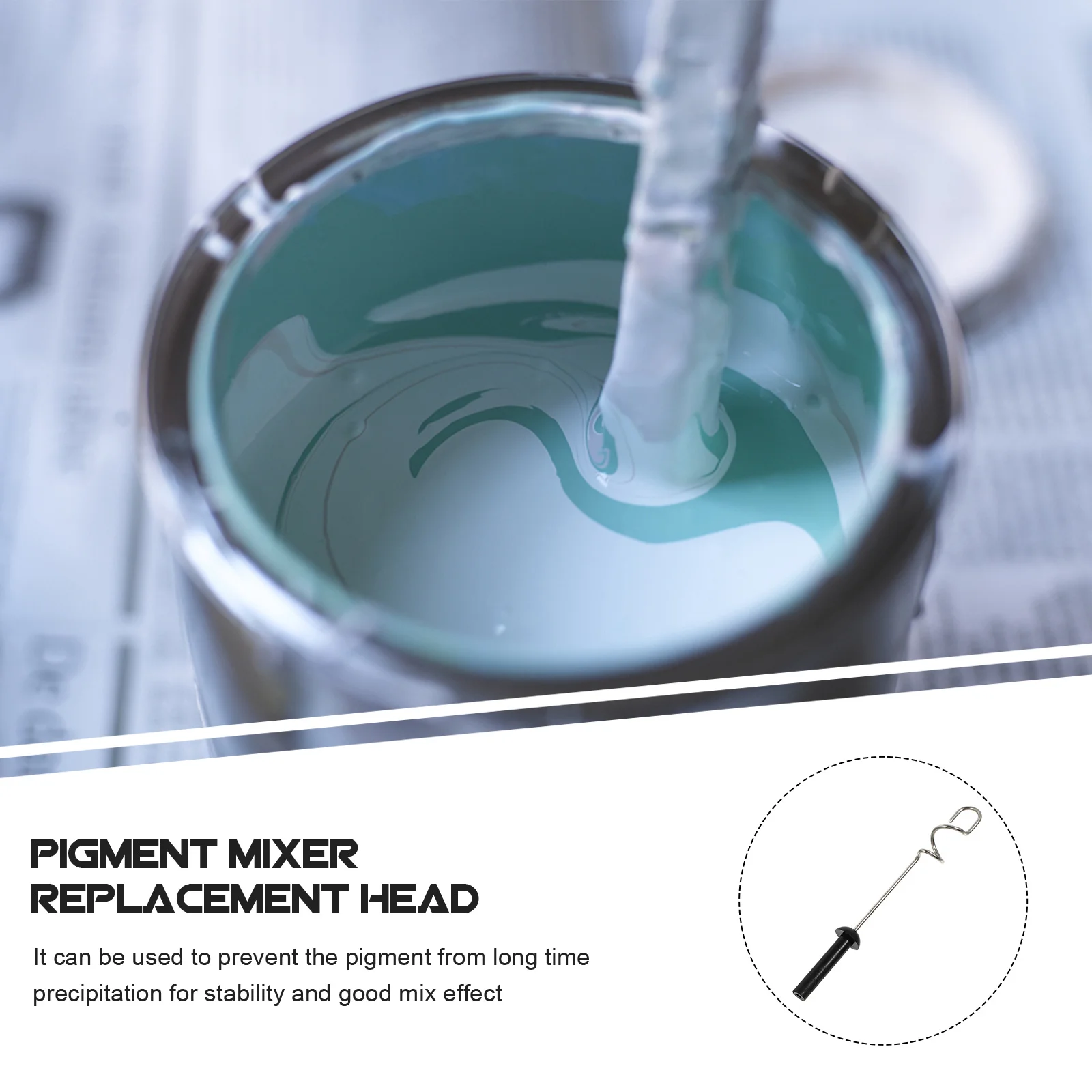 

20Pcs Pigment Mixer Spiral Head Durable Replacement Paint Stirrer for Watercolor Ink Gouache Fast Mixing Tool Color Head