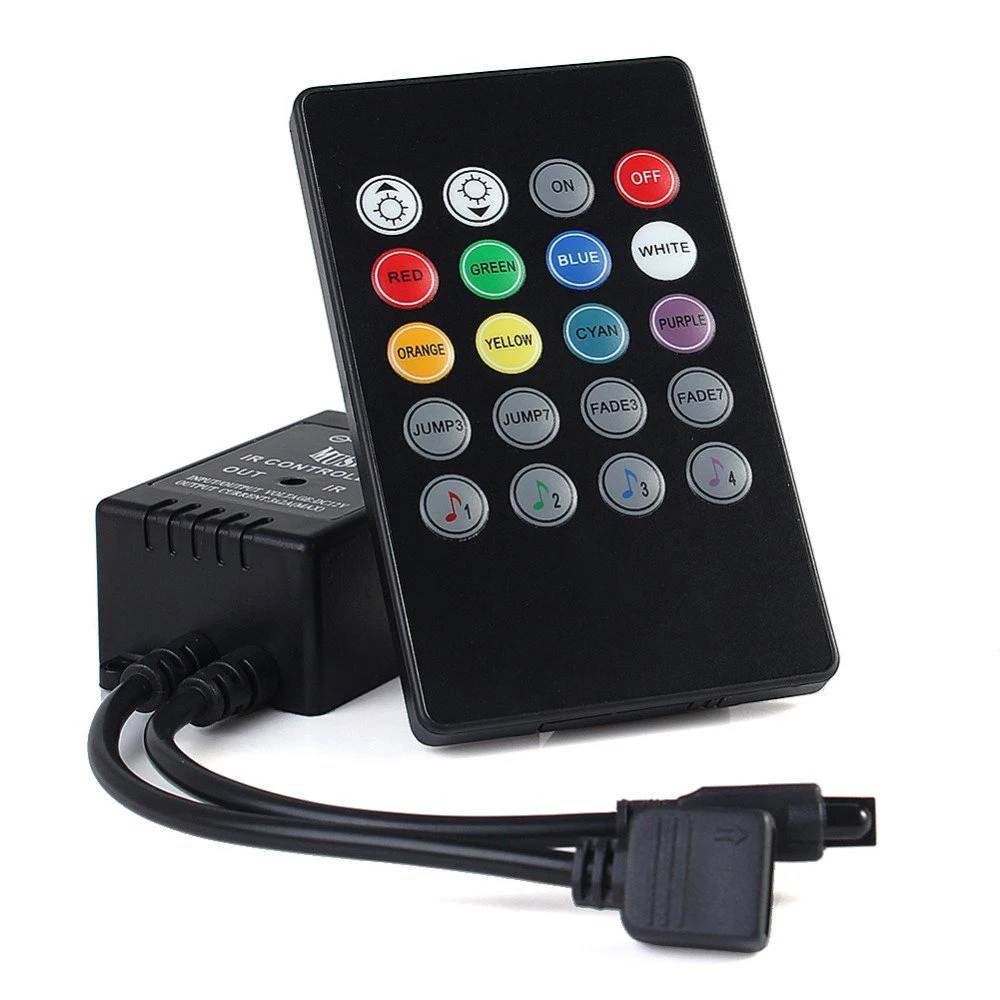 Led Remote Control 20 Keys 3 Channel Music Voice Sensor Controller Sound IR Practical For Home Party RGB LED Strip Light