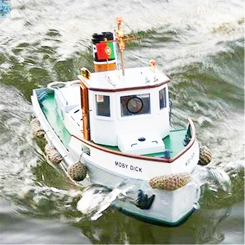 1/20 Inland rzeka Tugboat OKOTA drewniany zmontowany zestaw modeli statków zmontowane zabawki DIY łódź zdalnie sterowana