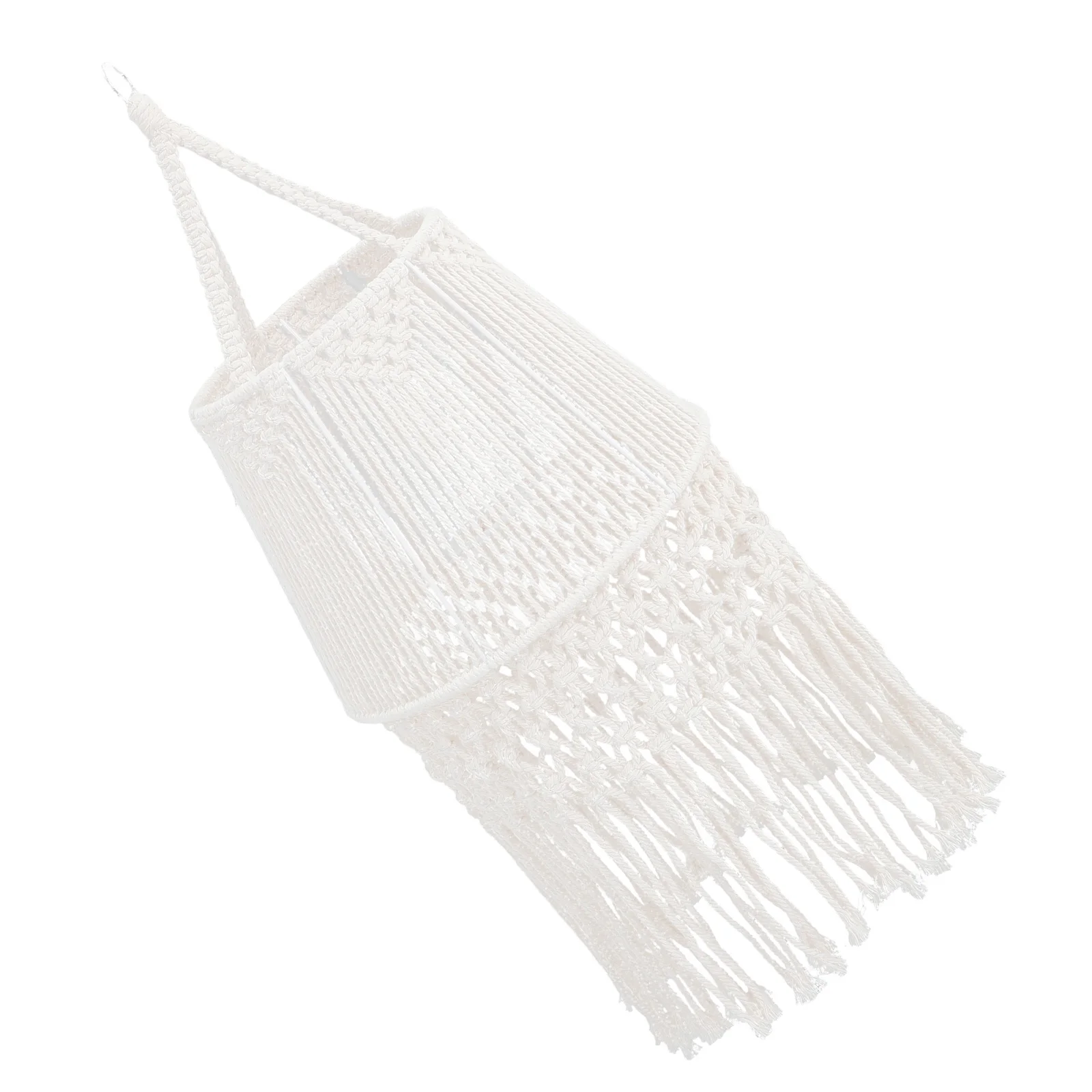 

Woven Lamp Shade Bohemian Macrame Light Cover Home Accessories Lantern Replacement Shades Cotton Pendant Bedroom Decor