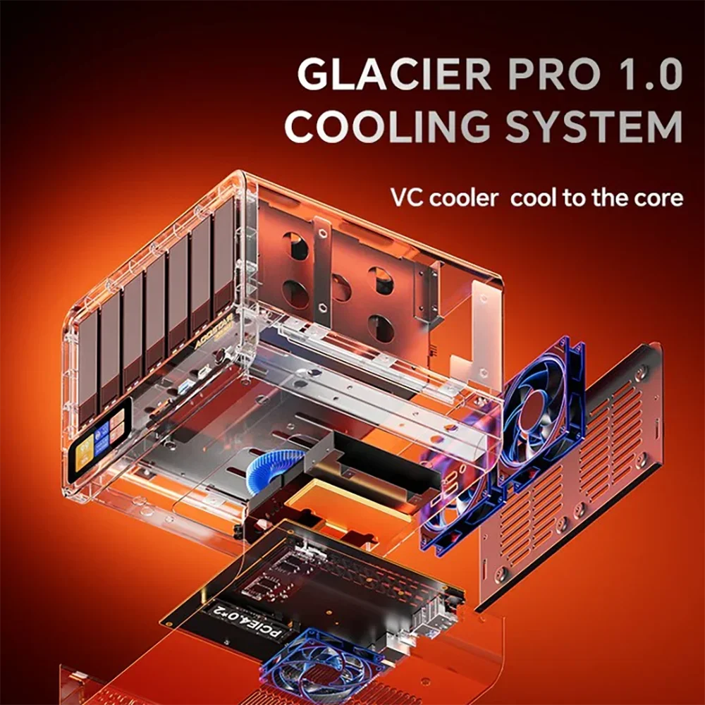 AOOSTAR WTR MAX NAS Mini PC AMD Ryzen 7 PRO 8845HS 6 × 3.5 بوصة HDD + 5 × M.2 SSD DDR5 ECC Dual 2.5G LAN USB4 لدعم Win/Linux NAS