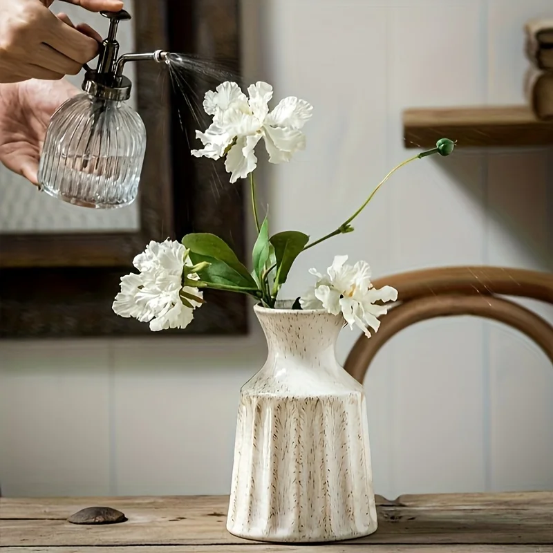 

Japanese Retro Ceramic Vase French Vintage Style Home Decor for Living Room Dining Table Flower Arrangement