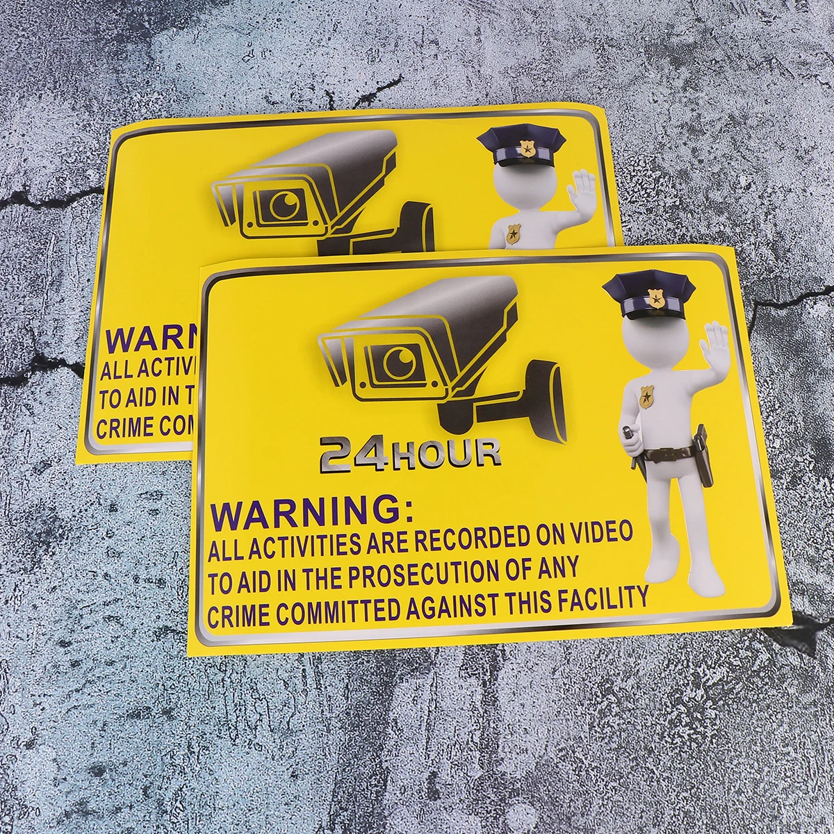 5 Pcs Monitor Warning Stickers Not Theme Self-adhesive Sign 24 Hour Automatic Office