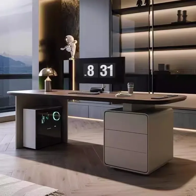 Italian Minimalist Office Desks Nordic Luxury High-grade Study Executive Desk Designer Writing Desk Commercial Furniture FYOD