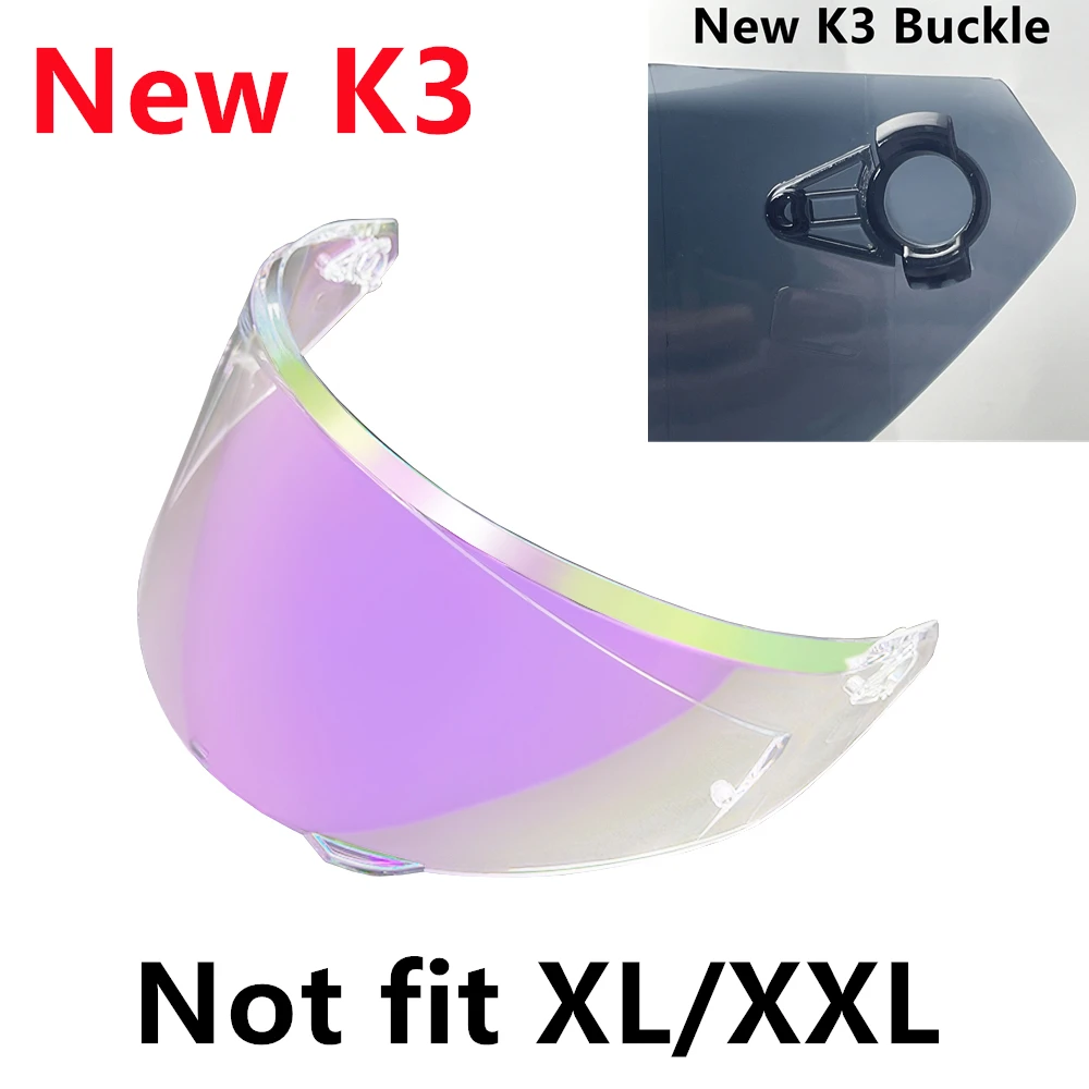 

New K3 Face Shield for AGV New K3 E2206 Visor Helmet Accessories Lentes para Casco Motorcycle Replacement Windproof Anti UV Lens