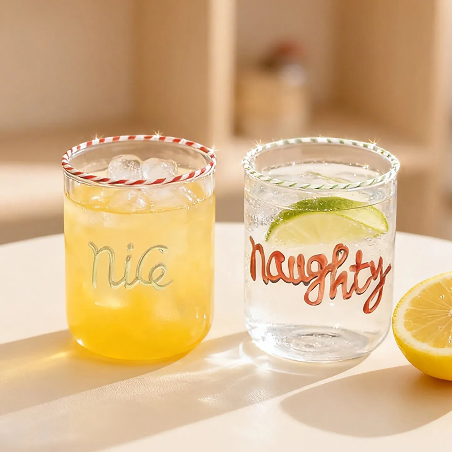 Creative Letter Borosilicate Glass Cup Heat Resistant Transparent Coffee Milk Water Cup