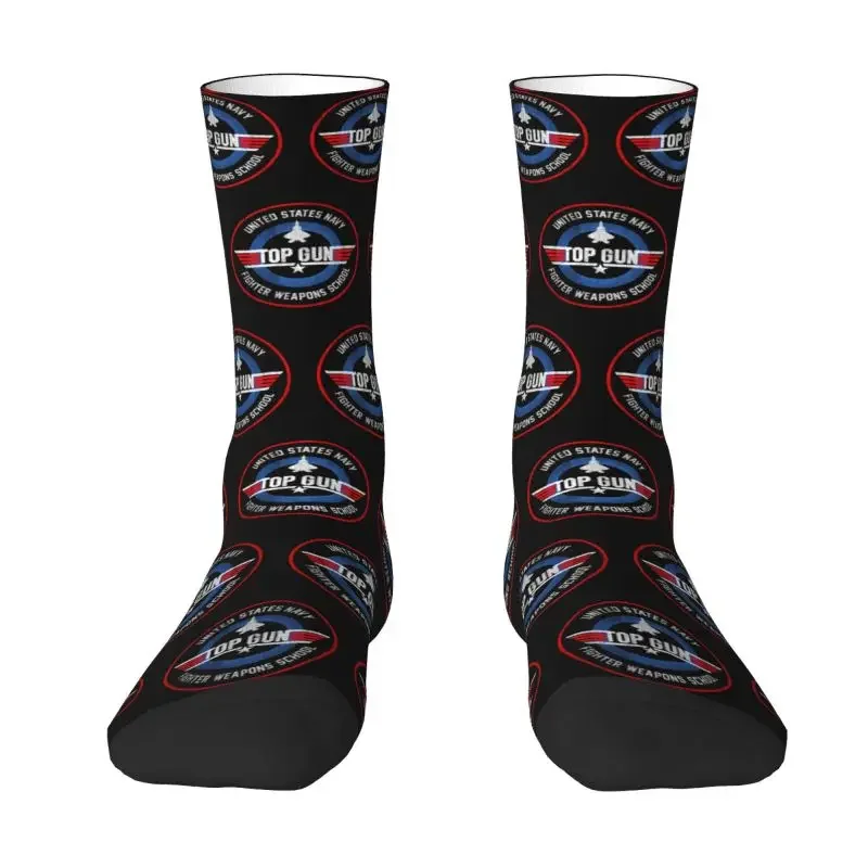 Kawaii Top Gun Maverick Fighter Weapons School Socks Men Women Warm 3D Print Sports Basketball Socks