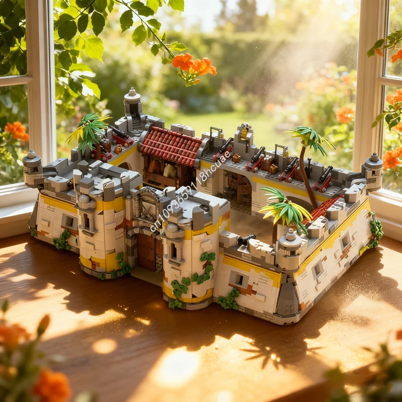 

1380pcs MOC Gatehouse Fort Broadbrick Piratesed Model Building Blocks Toy Architecture Assemble Christmas Gift DIY Brick Kids