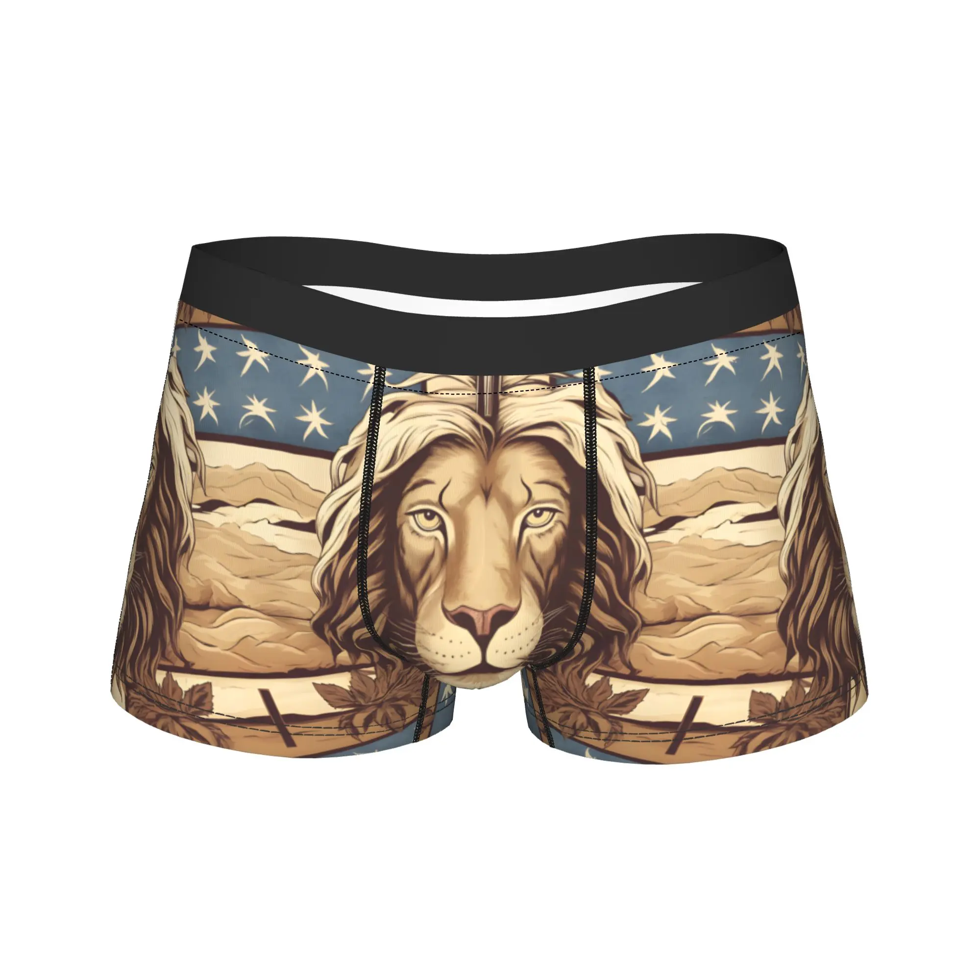 

Lion Jesus Cross Boxers Novelty Gift For Man Fun Underwear Boxer Briefs