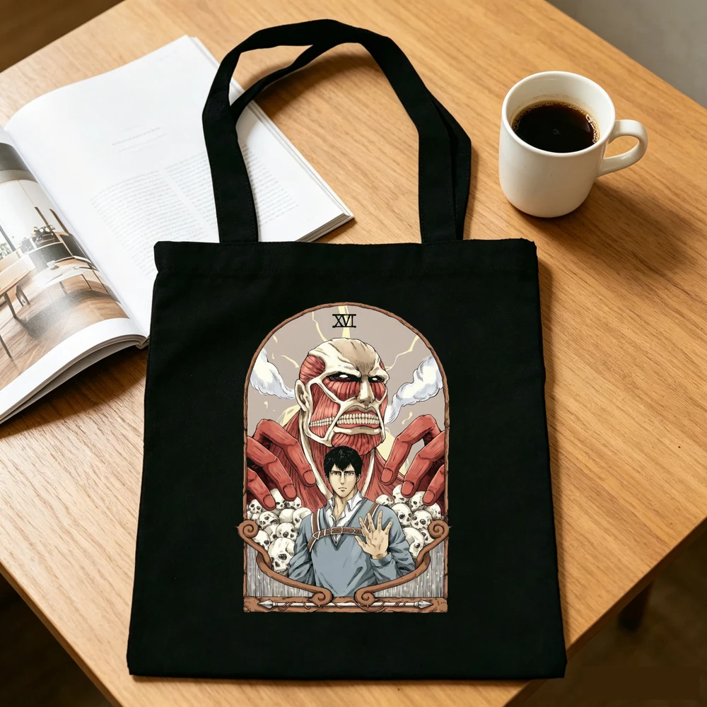 Attack on Titan Tragetasche, personalisierbare Einkaufstasche, wiederverwendbare Einkaufstasche für Damen – Detail 11