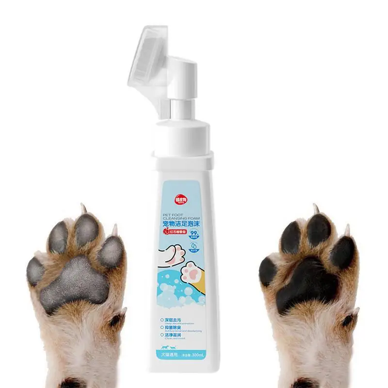 Dog Paw Cleaner Foam 200ml Waterless Multipurpose Cleaning Foam Mild Foot Cleaner with Natural Extracts for Beach Portable Paw