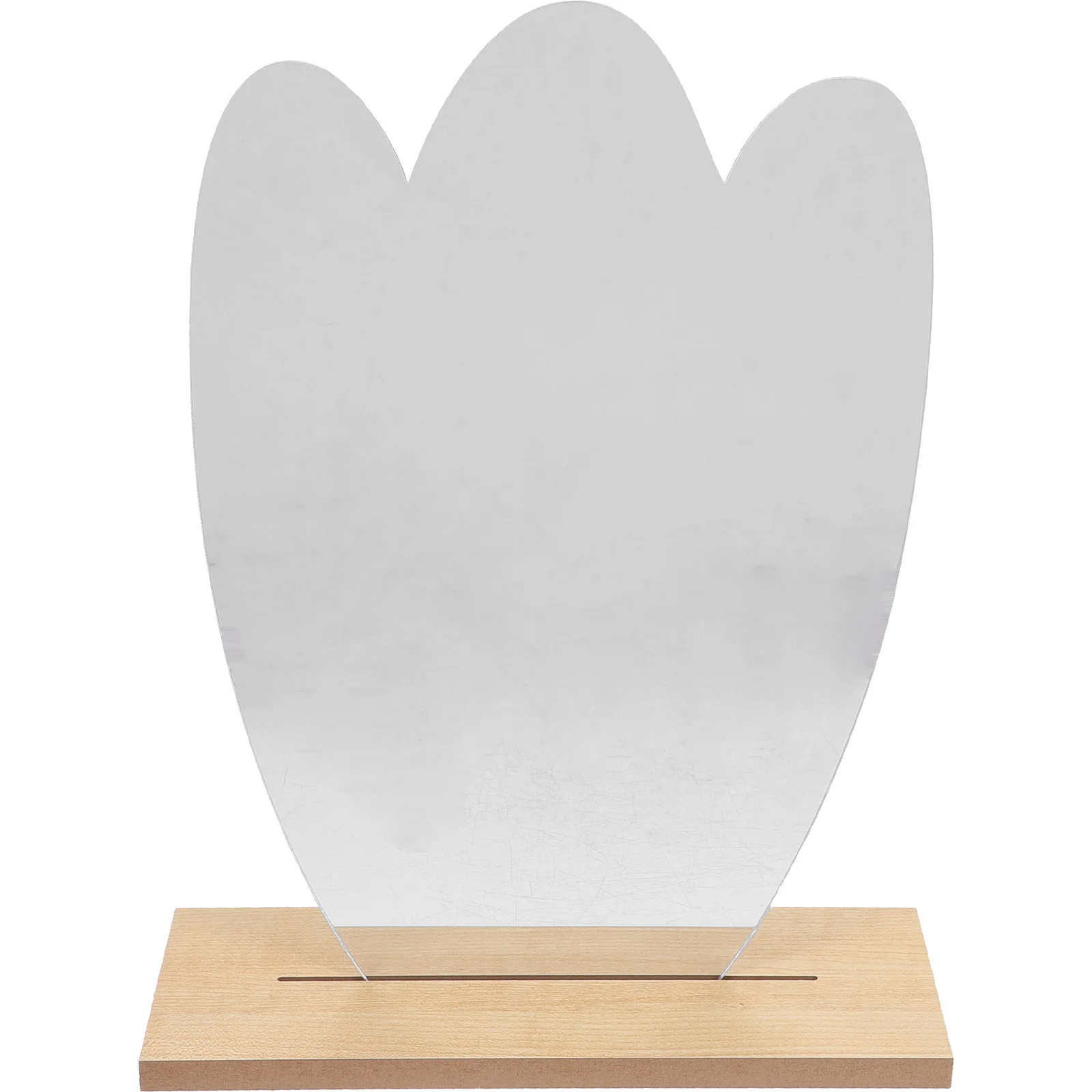 Espelho de mesa irregular estético bonito espelho de mesa de maquiagem com suporte para uso de escritório em casa espelhos de mesa para o quarto