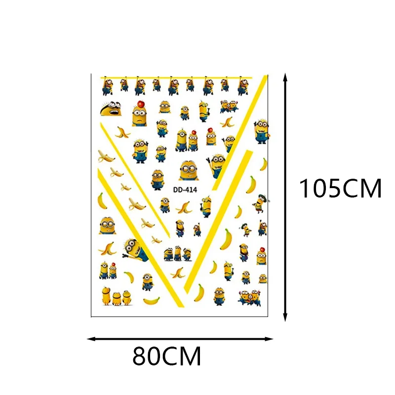 Autocollants pour les ongles avec motifs de dessin animé pour fille, adhésif pour le dos, accessoires pour les enfants, jouets Kiev illage, mignon, populaire