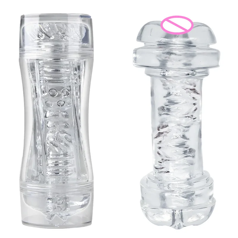 Male 3D Manual Masturbator Transparent Vagina Soft Pussy Sex Toys Realistic Adult Endurance Exercise Sex Toy Pocket Cup for Men - Image 2