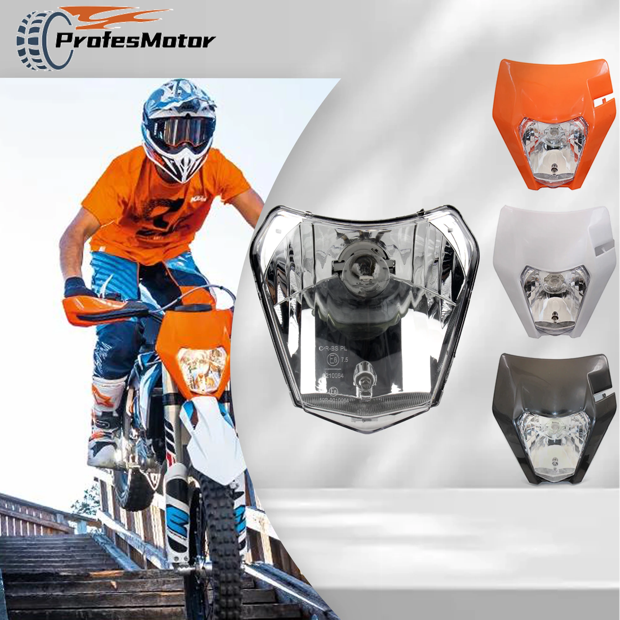 

Motorcycle Halogen Headlamp Fairing For KTM EXC XC SX XCW EXCF SXW SXF 125 to 500 2017-2022 Enduro DirtBike Motocross Headlight