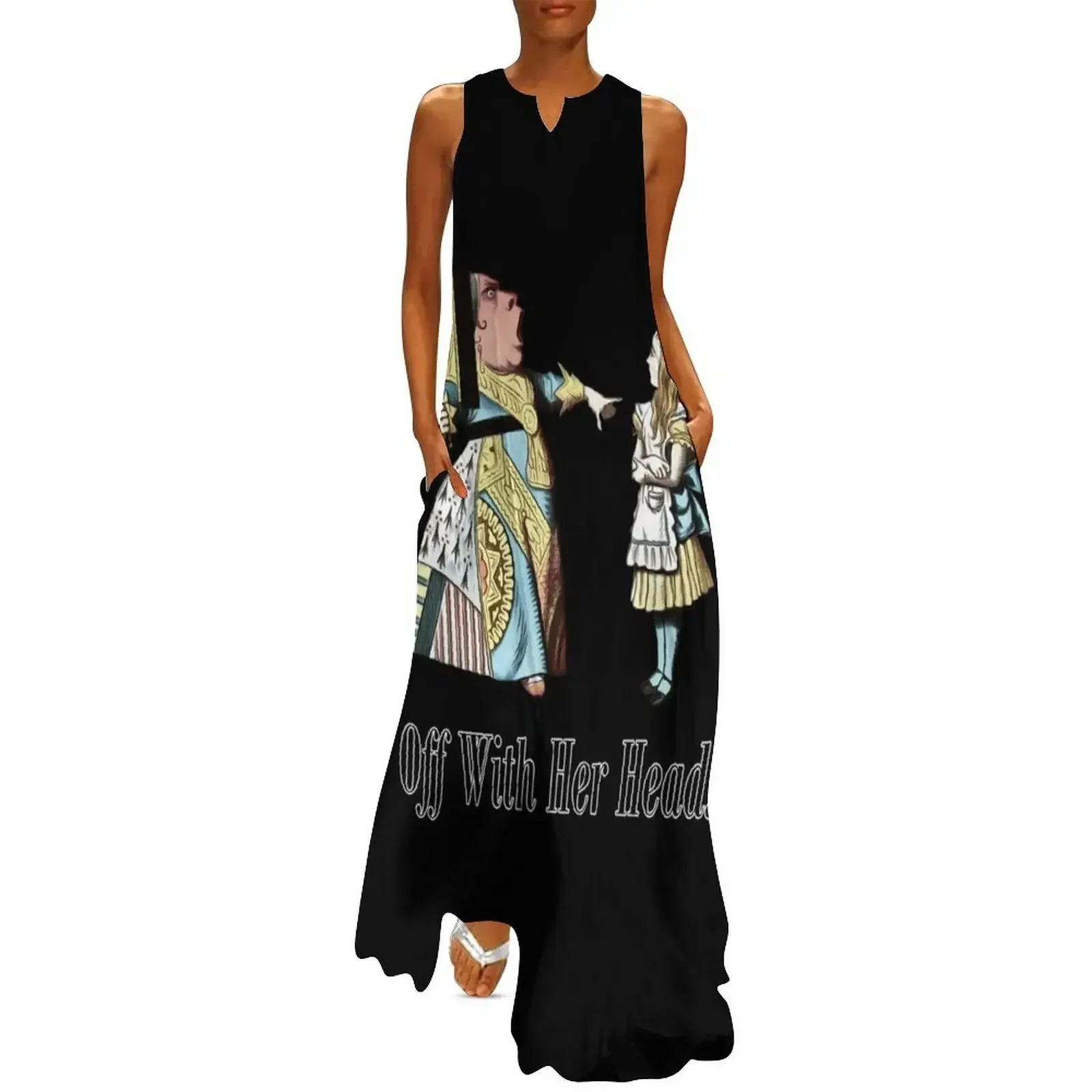 

Off With Her Head! Alice & Queen Of Hearts Quote Long Dress sexy short dresses daring Cocktail of dresses Dress