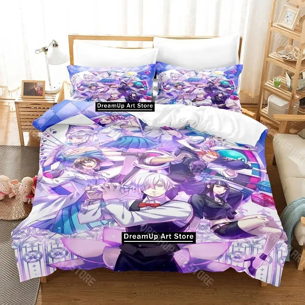 3D Printed Death Parade Anime Bedding Set for Boys Girls Duvet Cover Pillowcase Included Twin Queen King Full Single Double Size