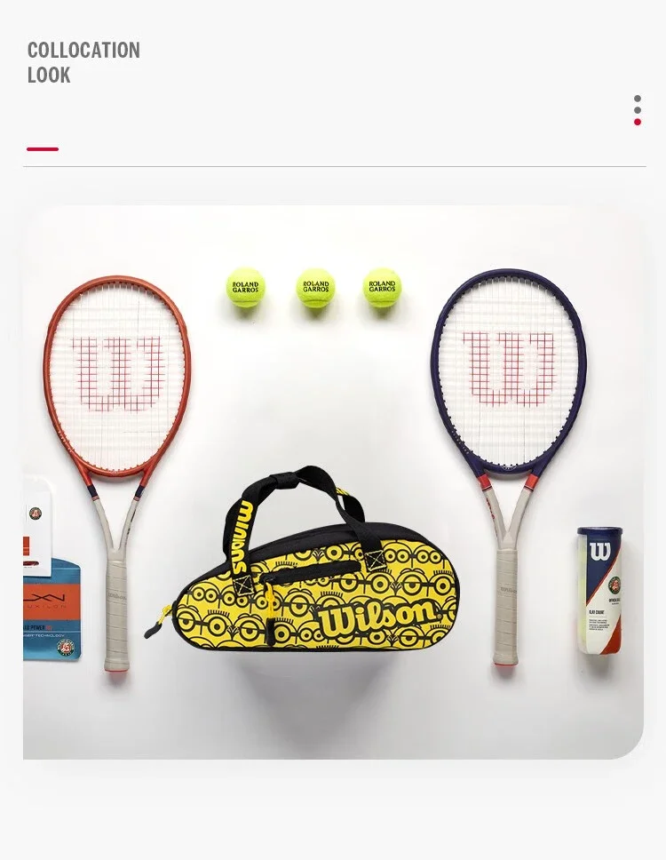 Wilson Minions - Mini bolsa de tênis francesa, bolsa laranja e branca, versão mini RG do Minions Tour 12