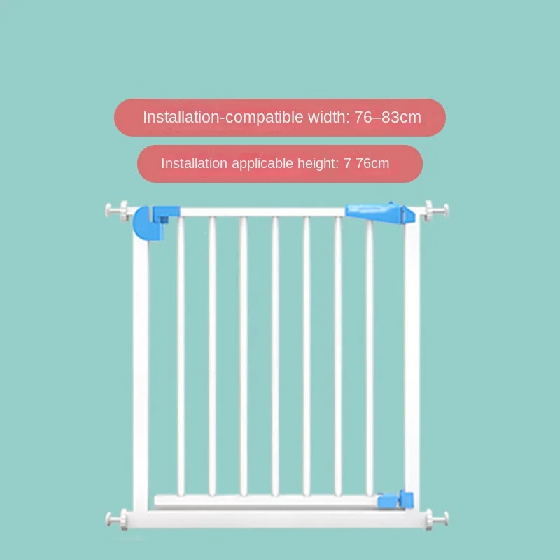 Child Safety Gate Drill-Free Baby Stair Guard Safety Barrier Door Guardrails, 75–83 cm (7/14/21/28/35/42/50 cm Extension Pieces)