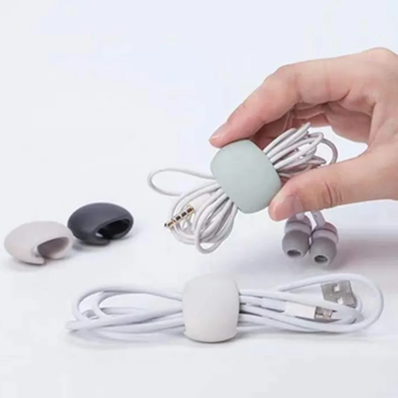 4pcs Cable Winder Cable Organizer Clips Mouse Wire Headphone Holder USB Charger Holder Desk Tidy Organizer Wire Cord Protector