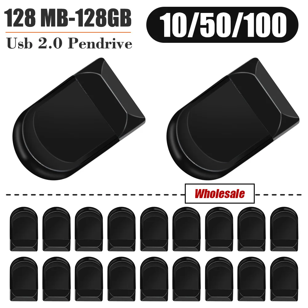 

10/50/100PCS/LOT Mini High-speed Real capacity USB 2.0 Flash Drives 64GB Pen Drive 32GB Memory Stick 16GB Creative Gift U Disk