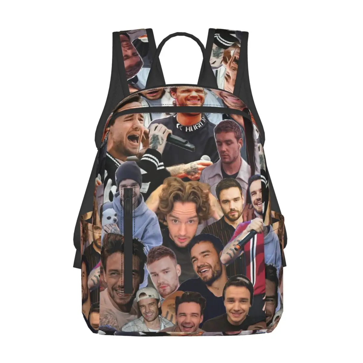 Liam Payne Photo Collage Backpack Daypack Large Capacity Children BookBag School Bag Shoulder Bags for Men Women