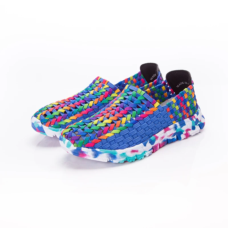 

Summer Women Shoes Light Soft Breathable Handmade Women Woven Shoes Slip On Comfortable Women Casual Shoes Strap Big Size 35-42