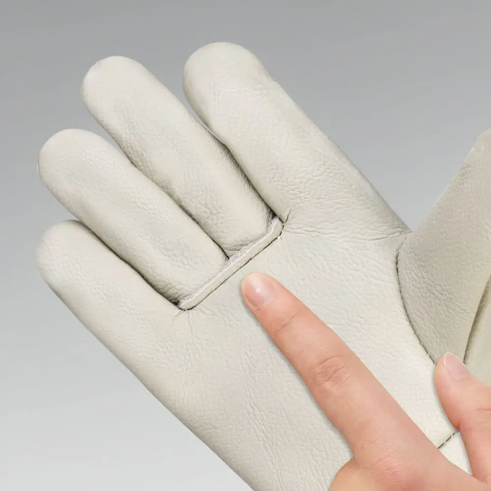 Cowhide Leather Safety Gloves Short Style Welding Protection For Mig Tig Soldering Metal Fabrication
