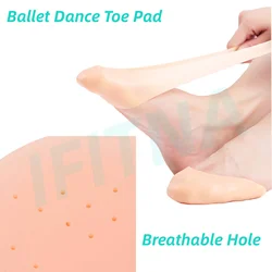 Soft Silicone Gel Pointe Ballet Dance Shoe Toe Pads Foot Care Tool Sole Toe Protector Breathable Hole Dancer Runner Insert