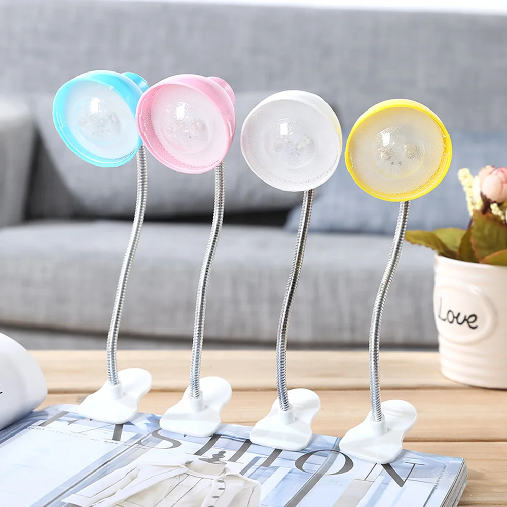 Night Light Mini Desk Lamp Small Gift Bedside Creative Folding Simple Student Eye Protection LED Gift With 3*AG13 Button Battery