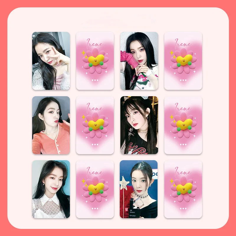 6Pcs/Set Kpop Idols Irene Wendy Single Person Photocards Double Sides Printing Korean Style LOMO Card Joy SeulGi Fans Collection