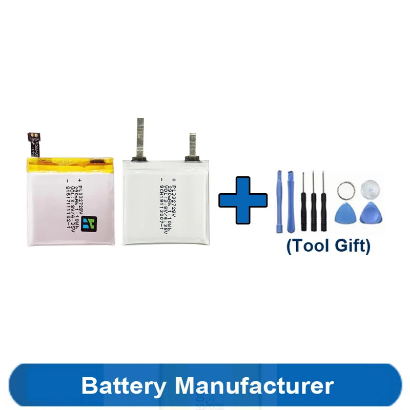 

Tools Gift+ 290mAh PL332728V Battery For Huami Amazfit Stratos Gen 2 2S A1609 A1619 Smart Watch