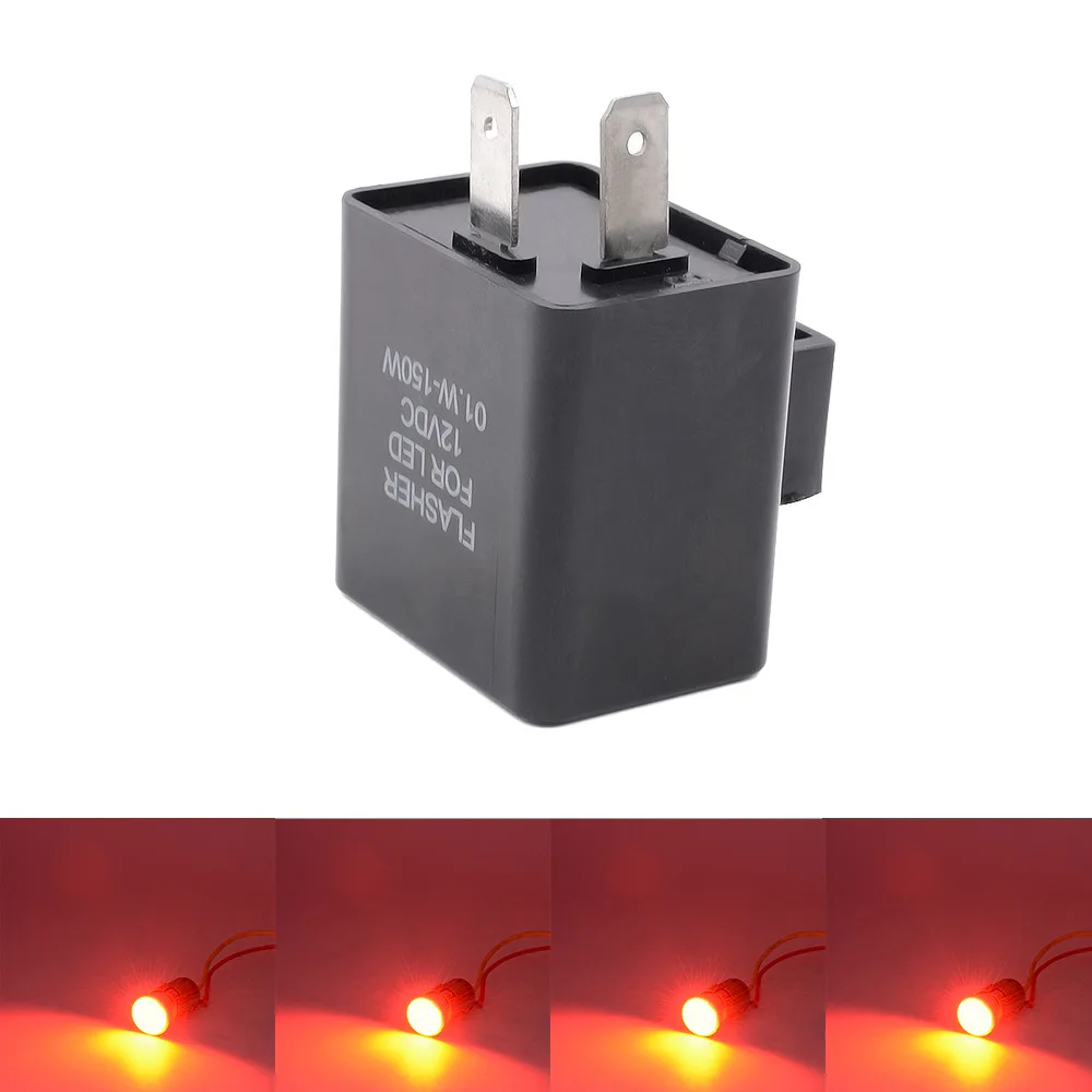10Pcs motorcycle car led car light galvanized brake flasher accessories COB steering light bulb rear fog multi-color