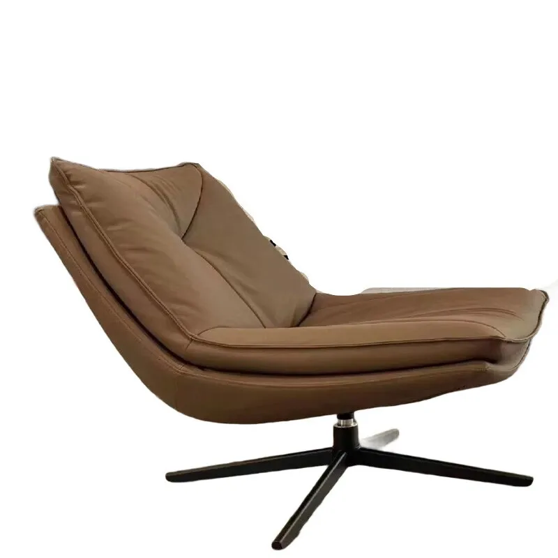 

Leather single sofa leisure chair backrest sofa chair