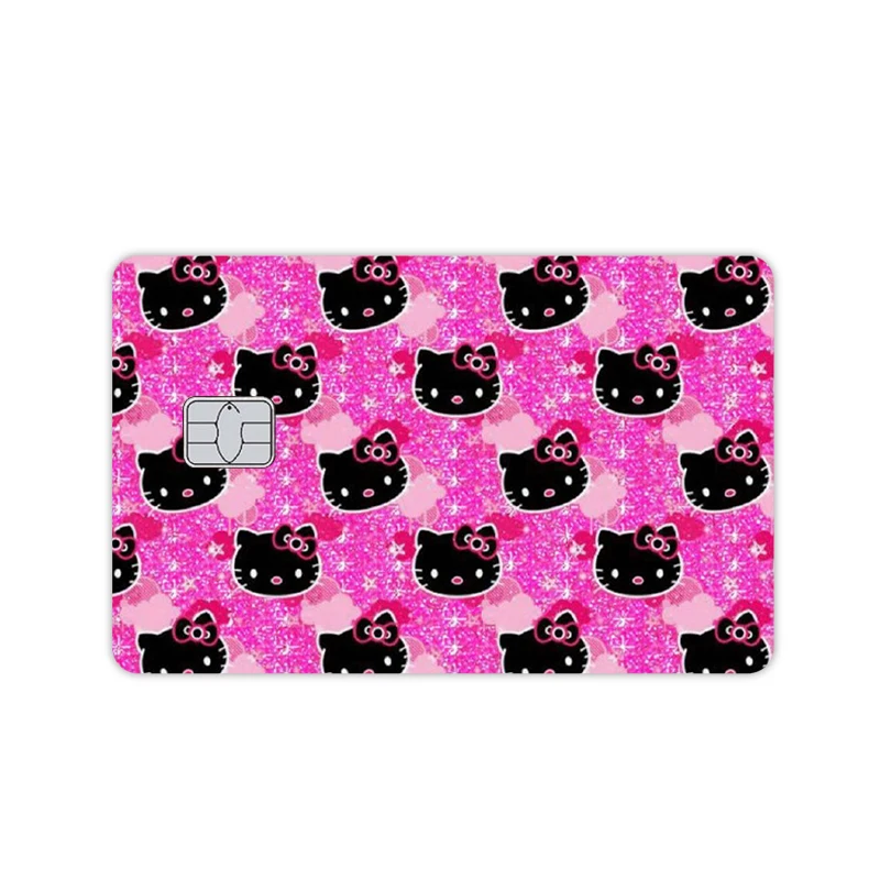 สติกเกอร์การ์ดเครดิต/เดบิตลายการ์ตูน Y2K เฮลโลคิตตี้ อนิเมะ แบบ DIY ฟิล์มเลเซอร์ลายดาววิบวับ สำหรับตกแต่งบัตรโดยสาร บัตรธนาคาร บัตรวีซ่า