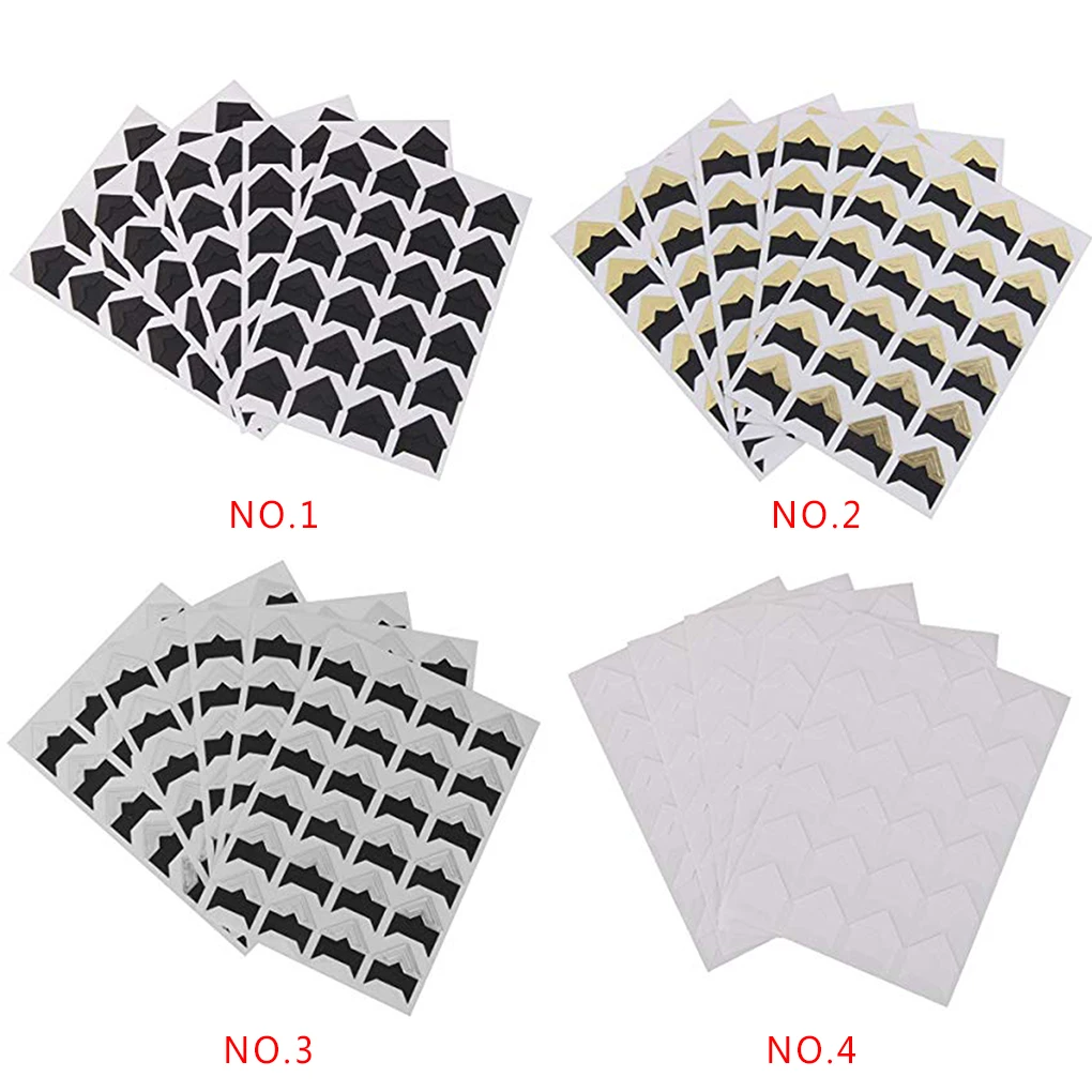 5 Sheets/Set Photo Corners Self Adhesive Photo Mounting Sticker Paper Corner Stickers Scrapbooking Album Dairy