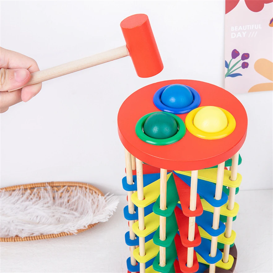 

Montessori Toys Ball Tower Rolling Practical Life Materials Montessori Toys 2 Years Fine Motor Skill Children Gift D65Y