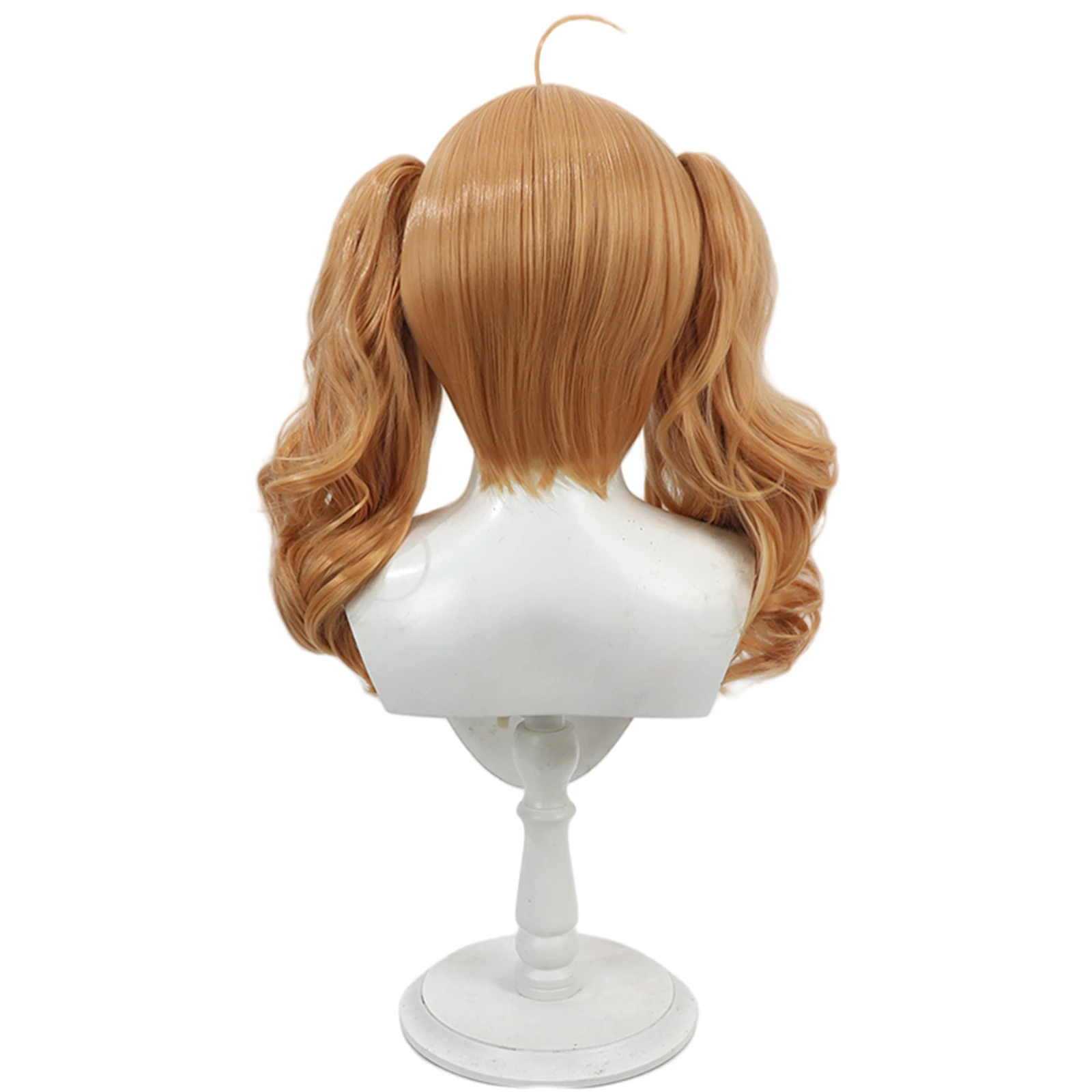 Game Ibaragi Yoshimi Cosplay Wigs Ibaragi Yoshimi Wavy Orange Brown Ponytail Wigs Halloween Party Carnival Role Play Accessories