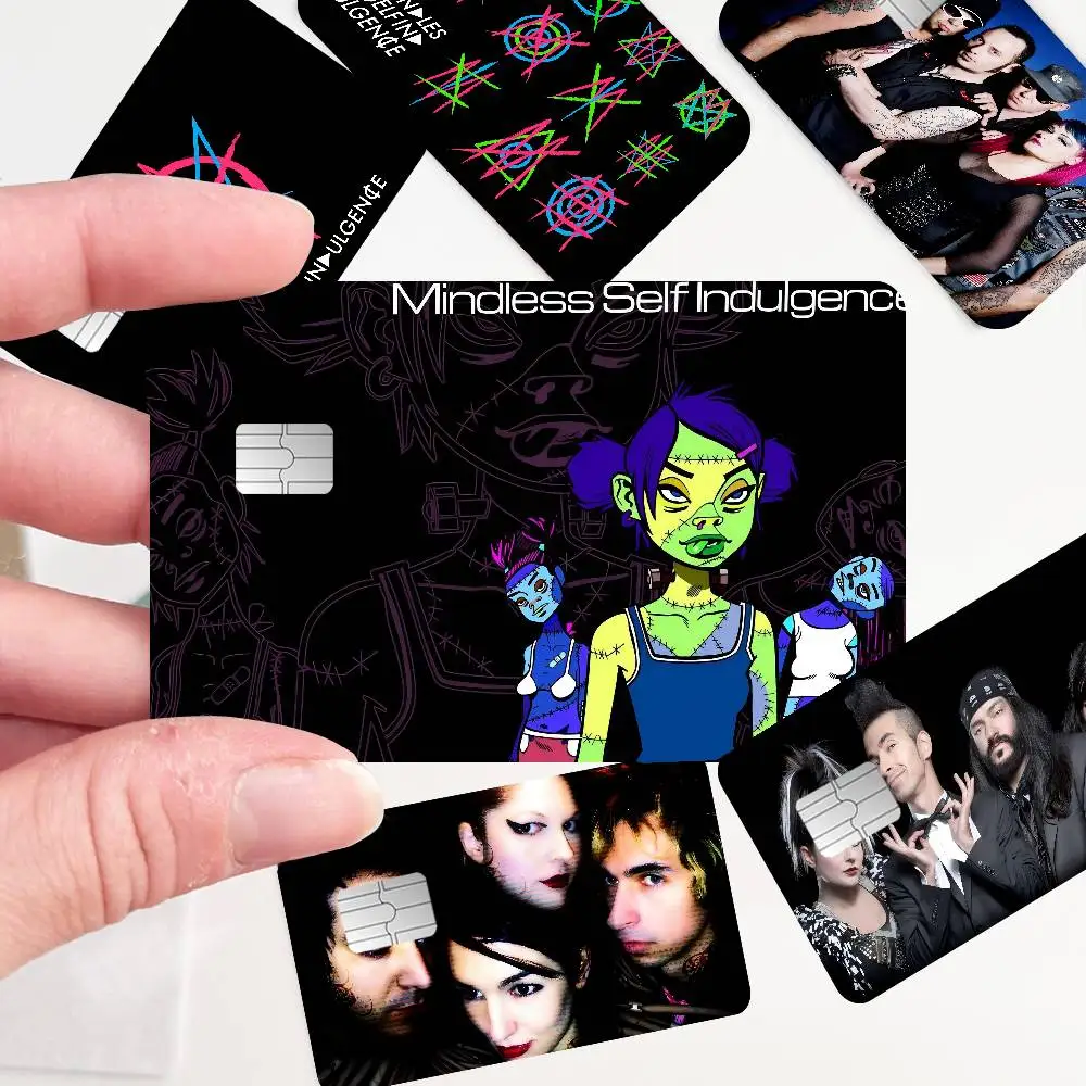 M-Mindless S-Self I-Indulgence Diy Credit Debit Card Sticker Party Sticker Decoration Waterproof Small Chip Card Skin Sticker