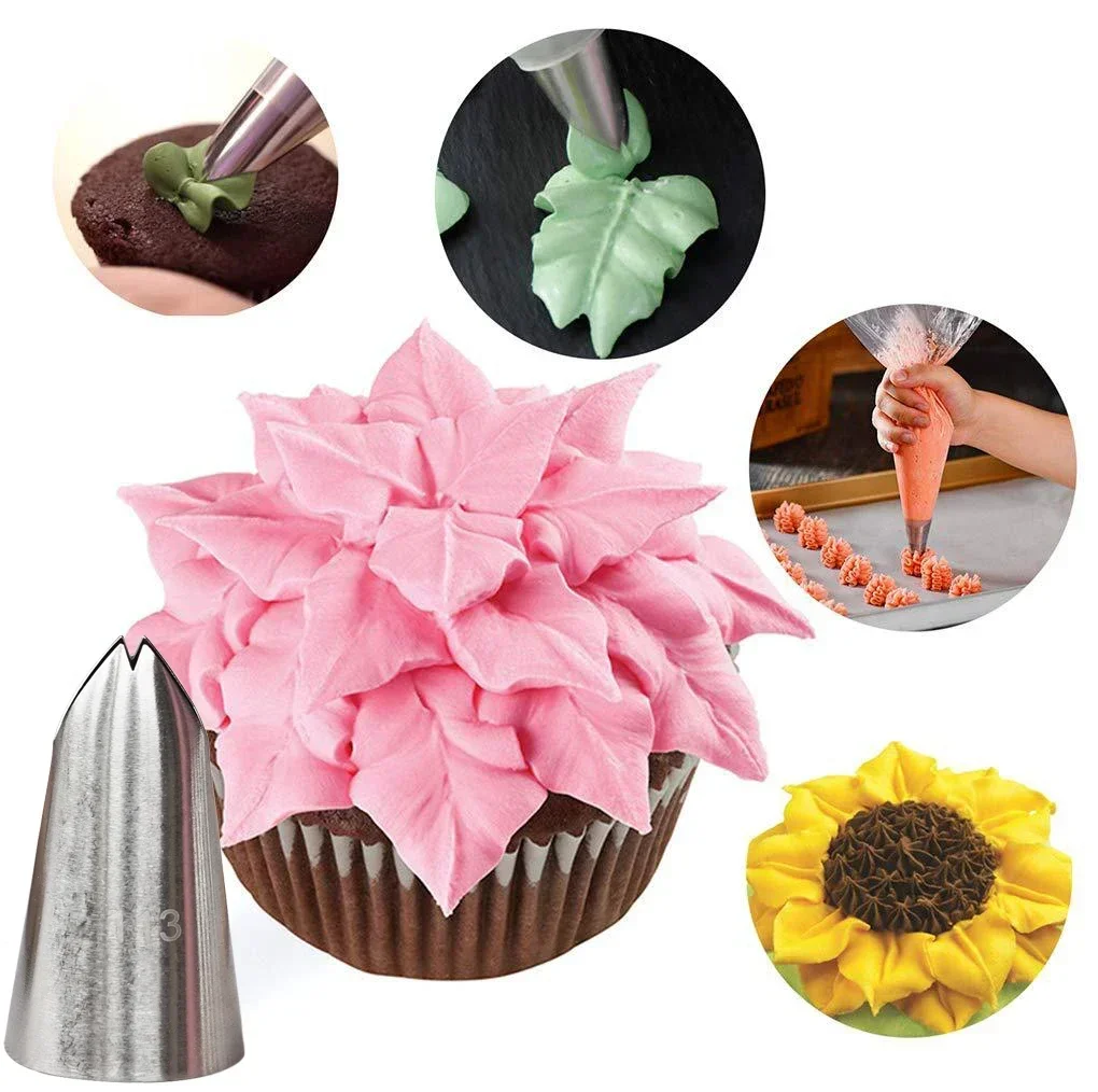 1-5pcs Leaf Cream Nozzles For Cakes Decoration Fondant Flower Icing Piping Tips Confectionery Pastry Accessories Baking Tools