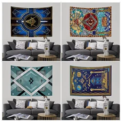 Vrijmetselaars Vrijmetselaar Illuminati Bedrukt Groot Wandtapijt Japanse Wandtapijt Anime Kunst Home Decor