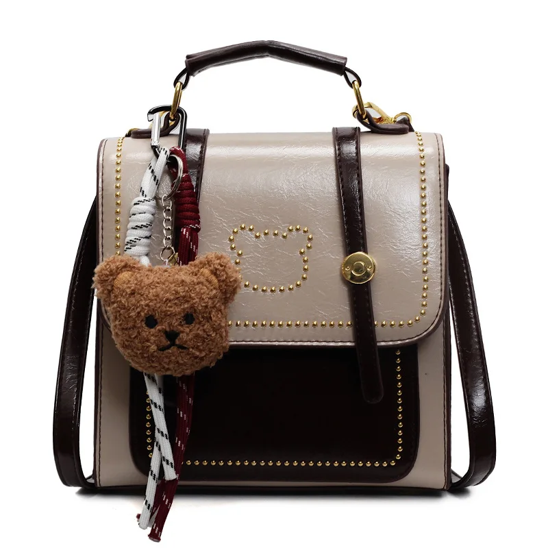 حقائب ظهر للسيدات من الجلد الياباني على شكل دمية دب على طراز Preppy لطيفة وحلوة ذات سعة كبيرة وحقائب مدرسية رقيقة عالية الجودة للمدرسة #6