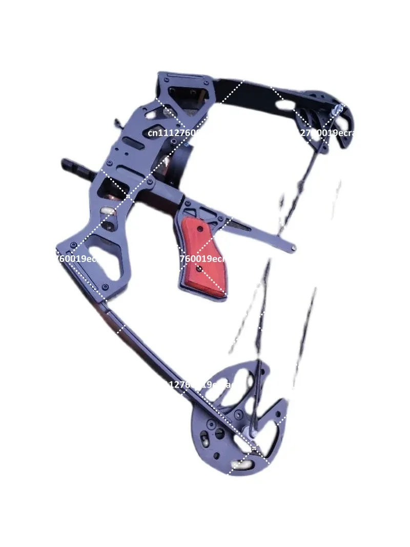 All Metal Mini Composite Bow Triangle Non Curved Straight Pull Bow for Outdoor Sports Archery Equipment