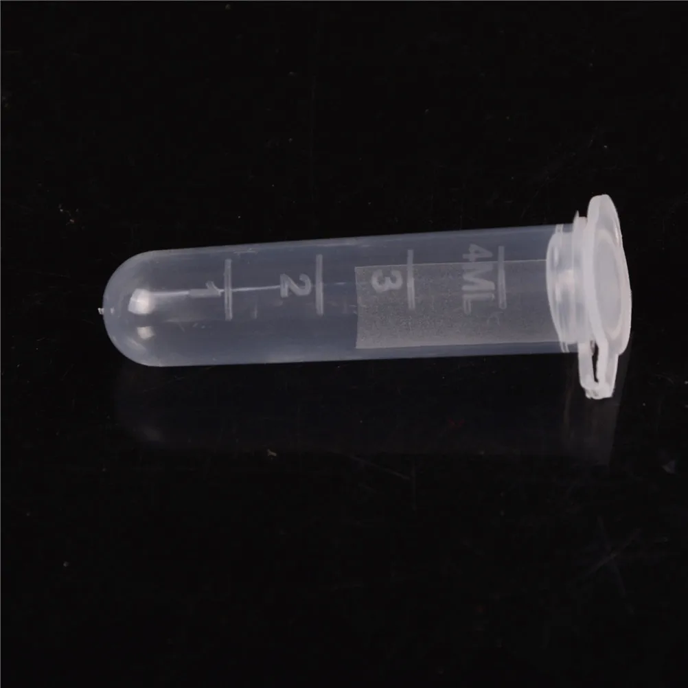 30Pcs 5ml Plastic Centrifuge Lab Test Tube Vial Sample Container Bottle with Cap